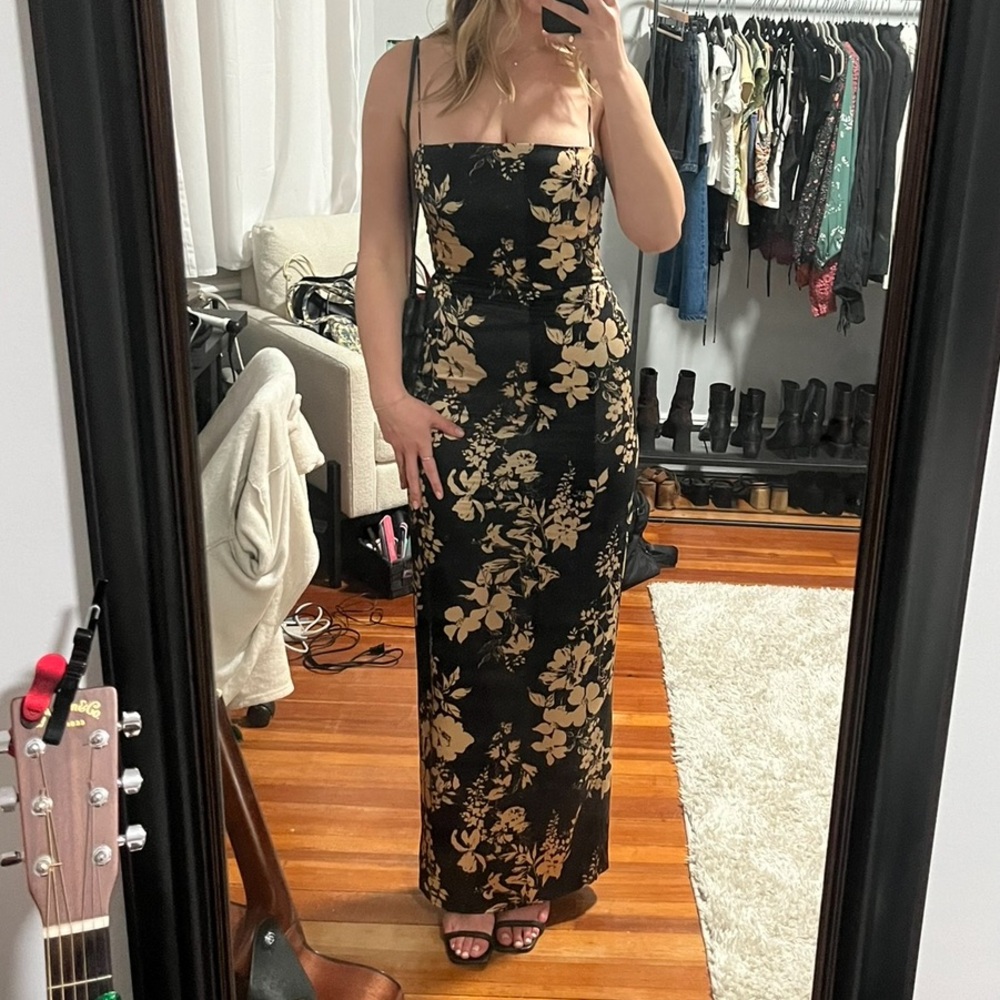 Reformation Frankie Silk Dress in Gisele
